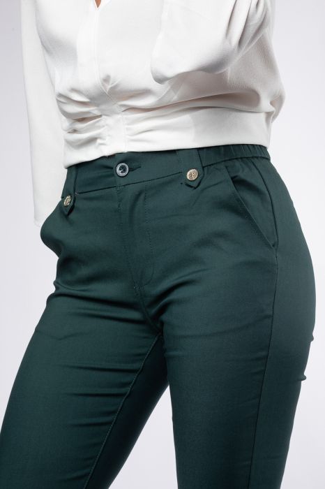 Pantaloni Casual Dama Pamy Verzi #A398