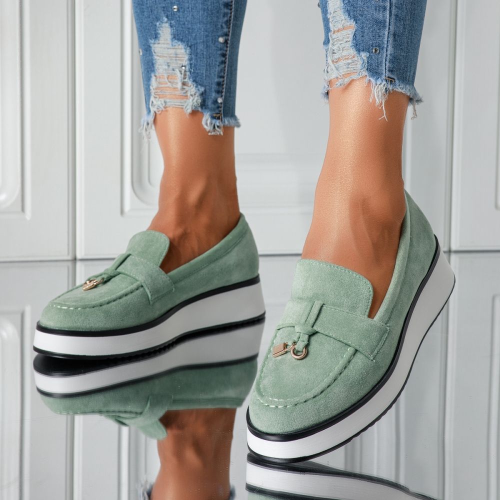Selena Zöld Női Alkalmi Cipő #16386