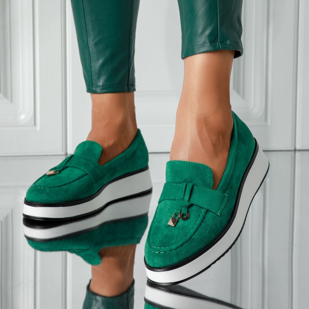 Selena Zöld Női Alkalmi Cipő #16383