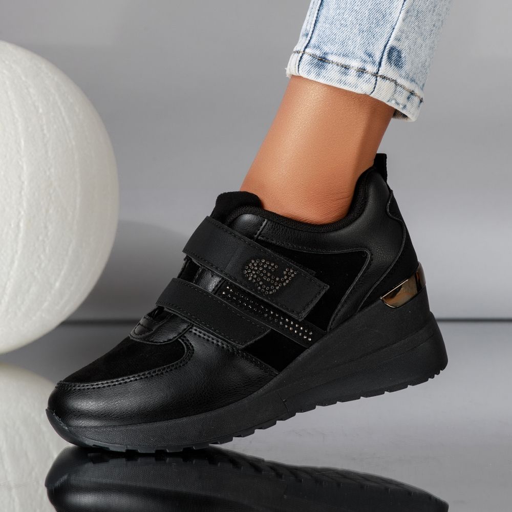 Adina Női Fekete Sportcipő Platformmal #16532