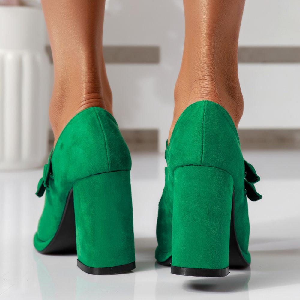 Pantofi Dama cu Toc Amelia2 Verzi #16678