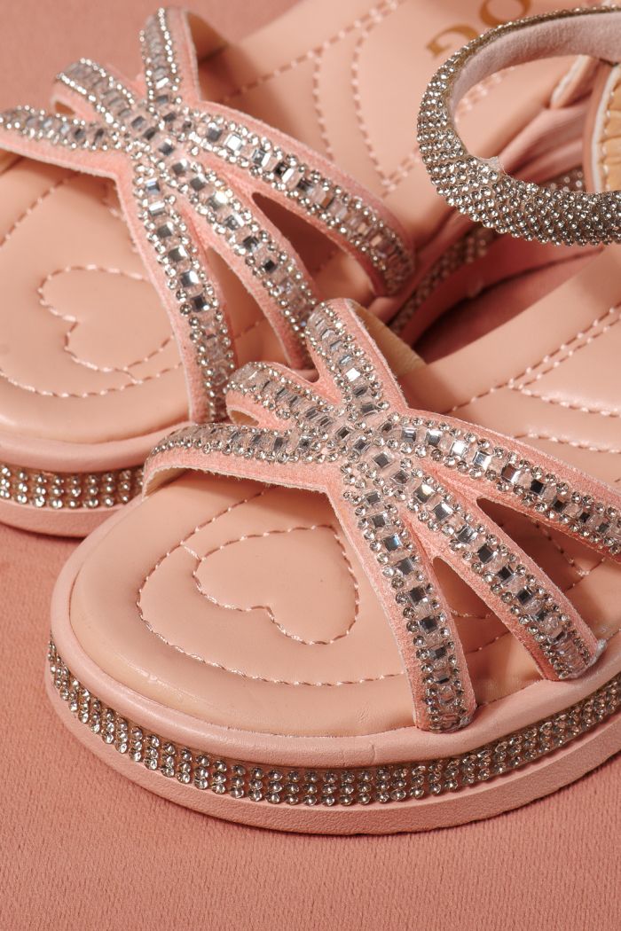 Sandale fete roz din piele ecologica Ophelia #21754