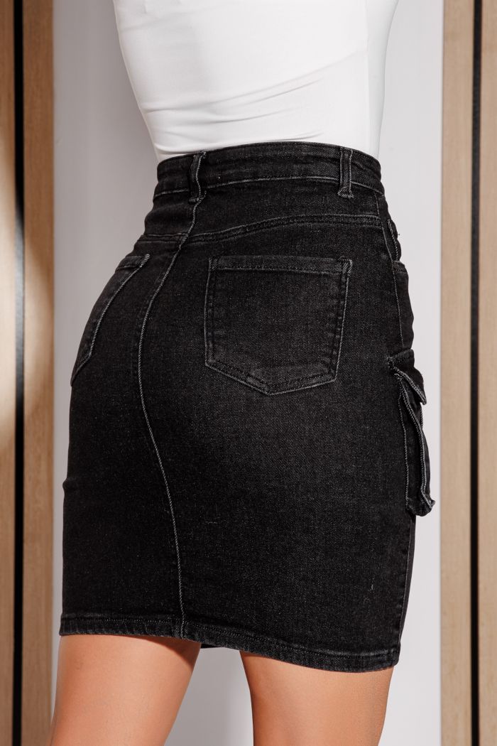 Fusta Scurta Dama Din Blug Amira Neagra #A1017