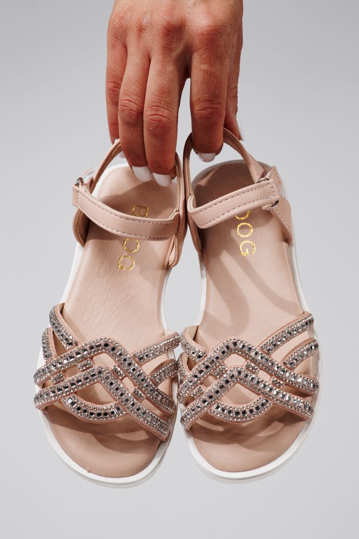 Sandale fete roz din piele ecologica Alegria2 #21884