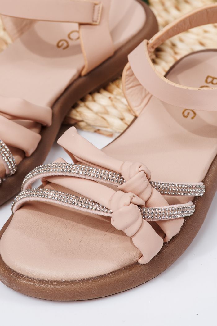 Sandale fete roz din piele ecologica Agatha #21871