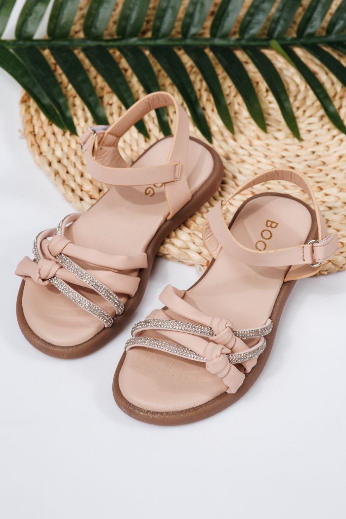 Sandale fete roz din piele ecologica Agatha #21871