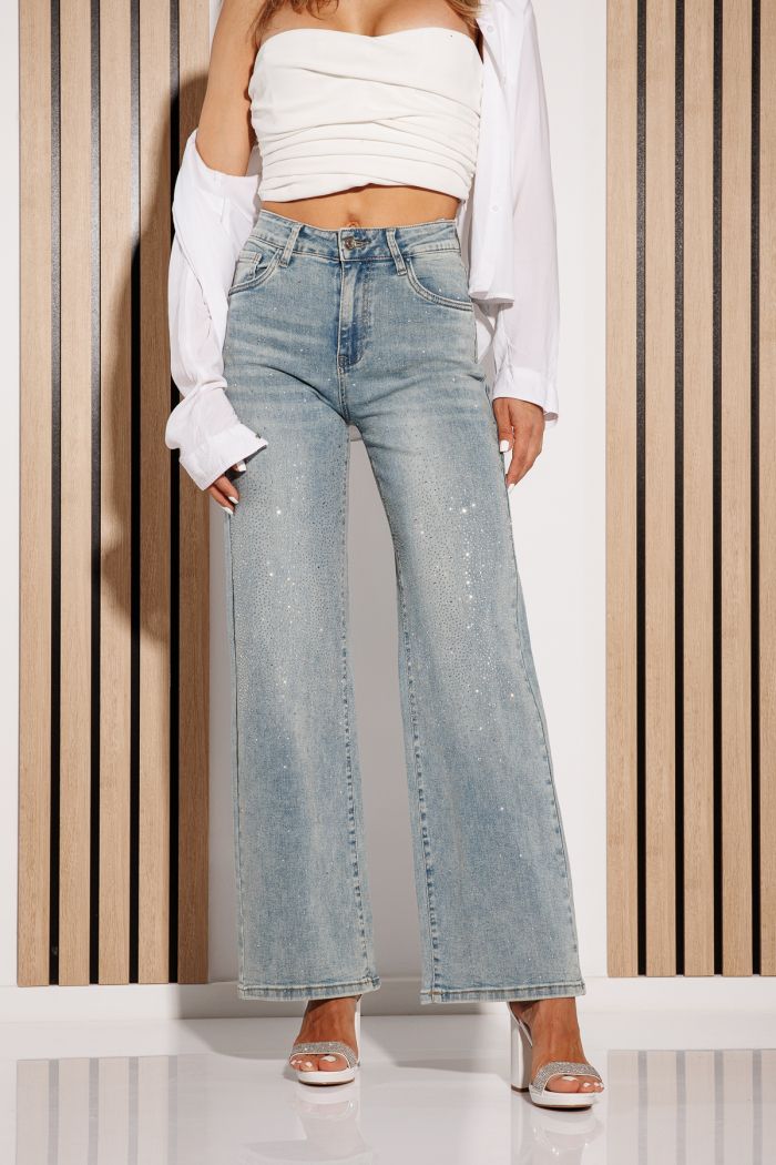 Női trapéz farmer Erica kék  #A1146