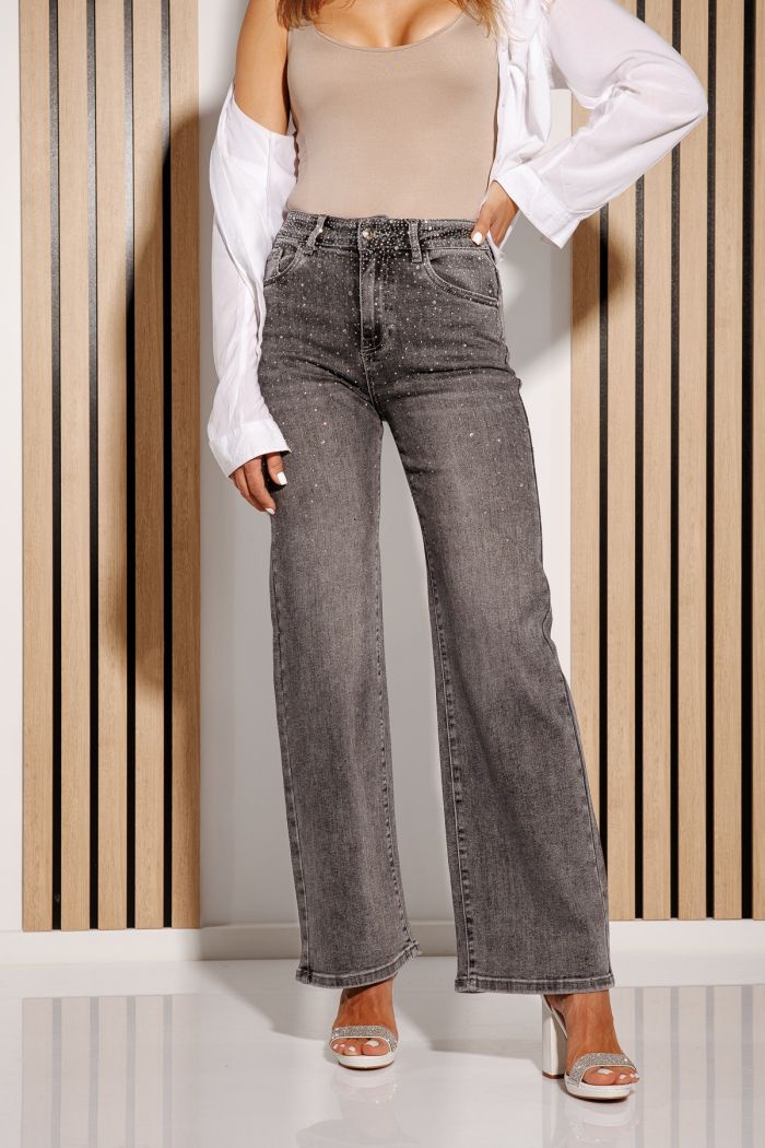 Női trapéz farmer Monica szürke #A1162
