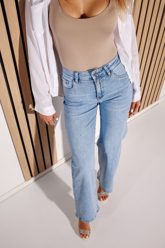 Női trapéz farmer Adina kék  #A1142