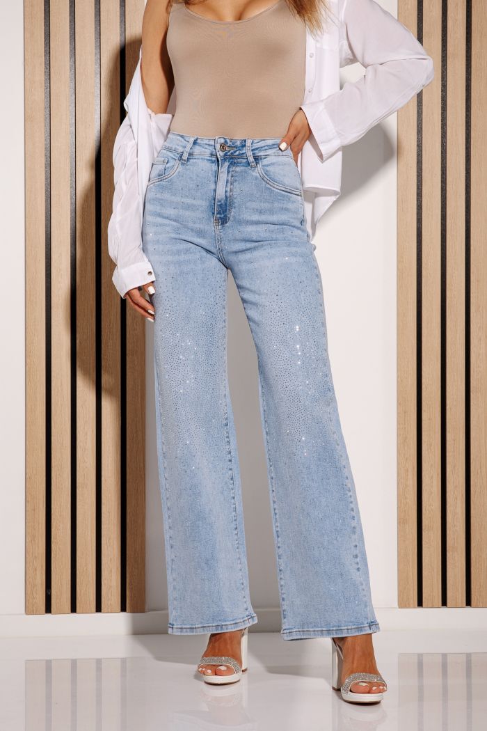 Női trapéz farmer Adela kék  #A1141