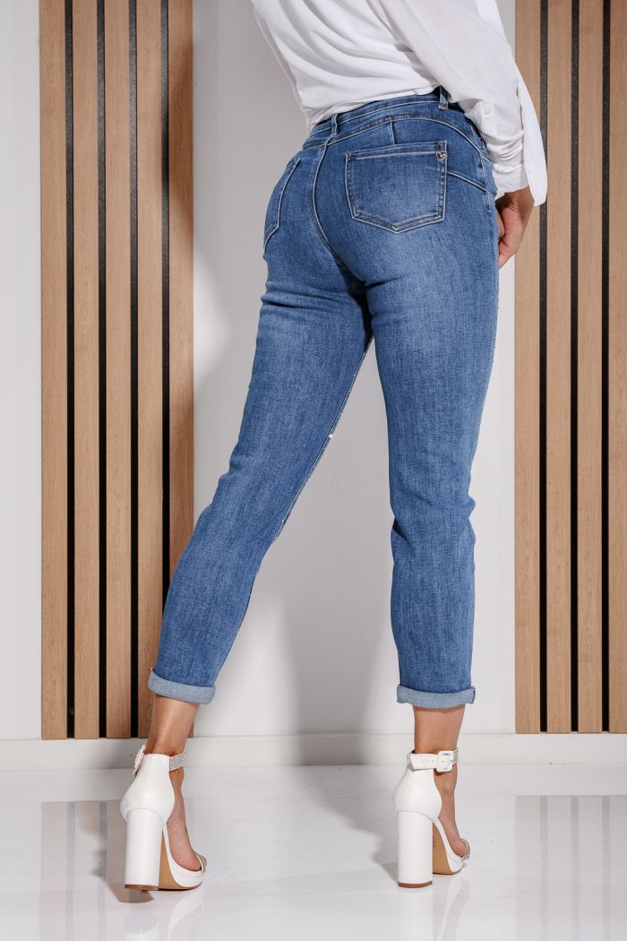 Női Push-Up Skinny Farmer Victoria Kék #A1184