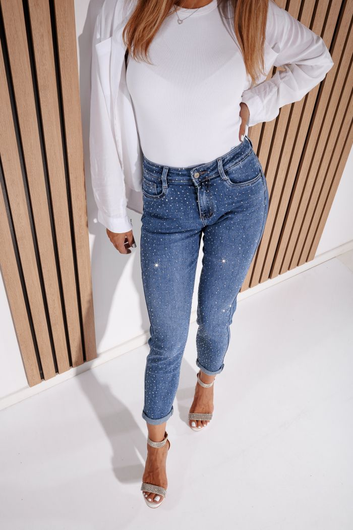 Női Push-Up Skinny Farmer Victoria Kék #A1184