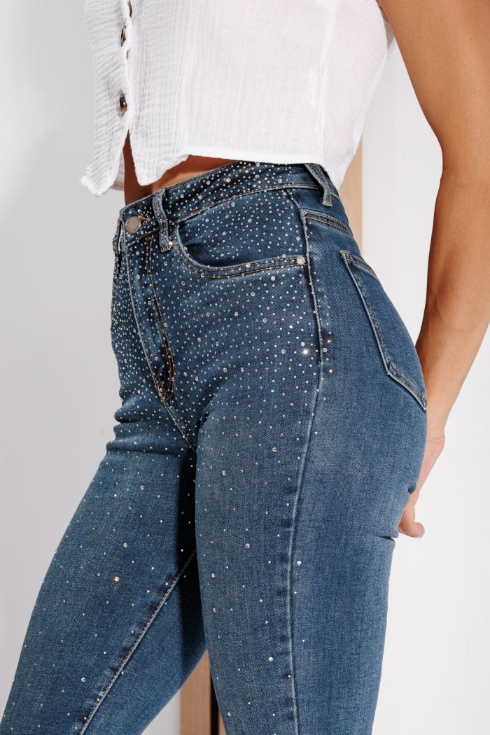 Női skinny farmer Luna kék #A1173