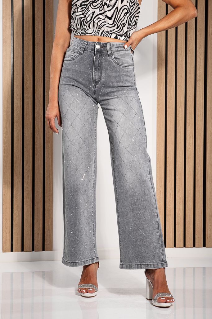 Farmer Wide Leg Fit női Irene Szürke #A1228