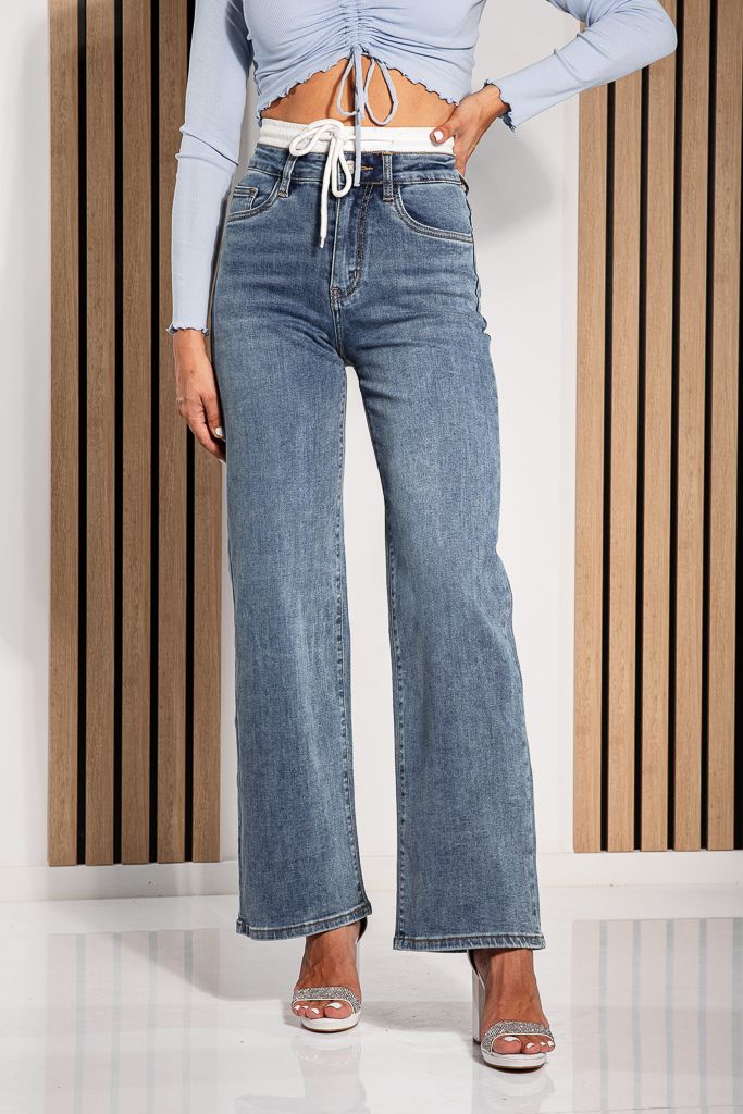 Farmer Wide Leg Fit női Daniela Kék #A1222
