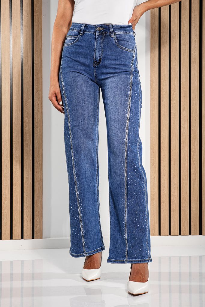 Farmer Wide Leg Fit női Divya Kék #A1223