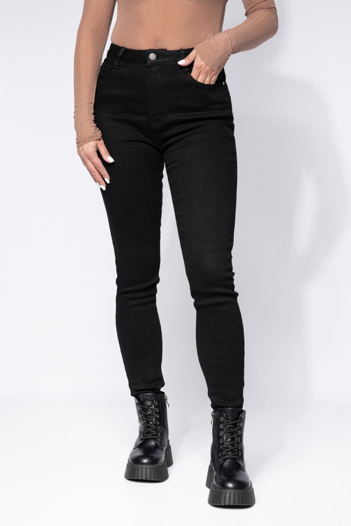 Nancy Fekete Női Skinny Vattás Farmer PushUppal #A615