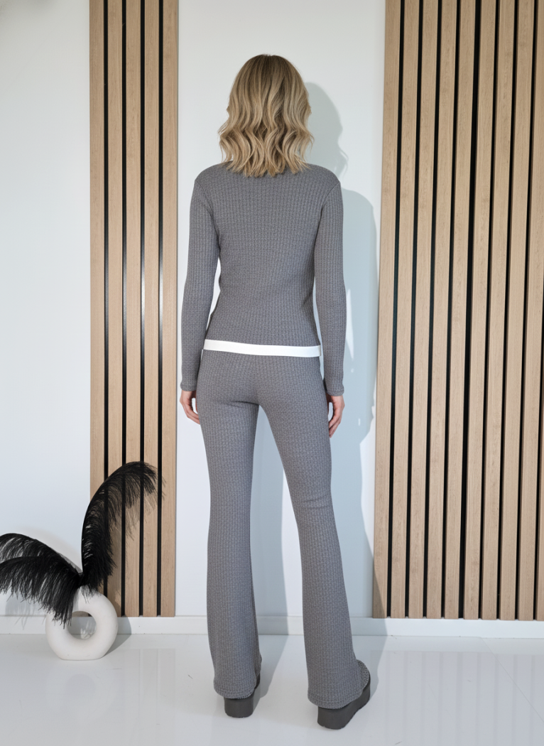 Női együttes szürke Amira 2 kötött darab #A1240