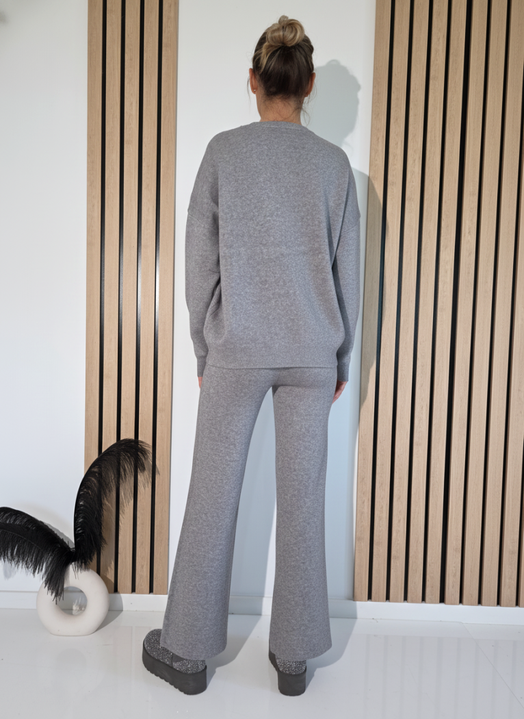 Női együttes szürke Mabel 2 kötött darab #A1255