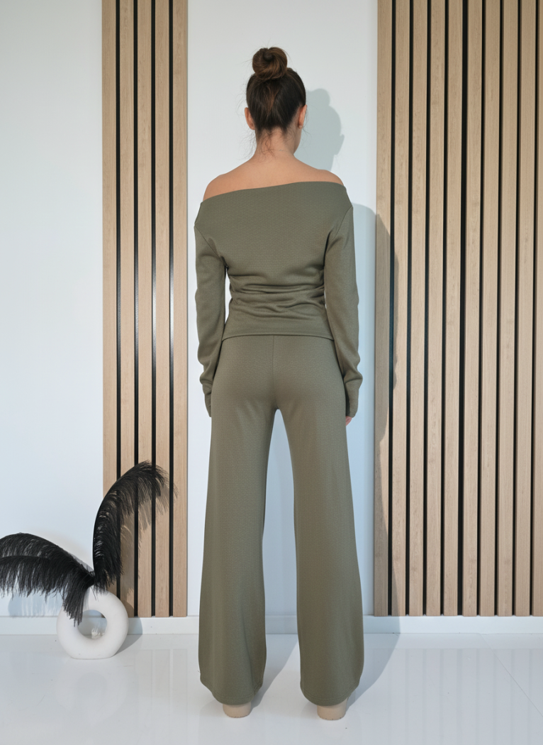 Női együttes zöldellő Flori 2 darab vatta #A1264