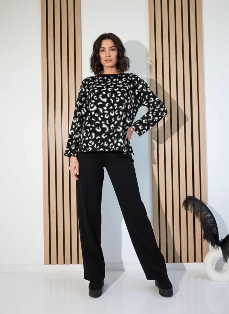 Női együttes fekete Fergie 2 kötött darab #A1250