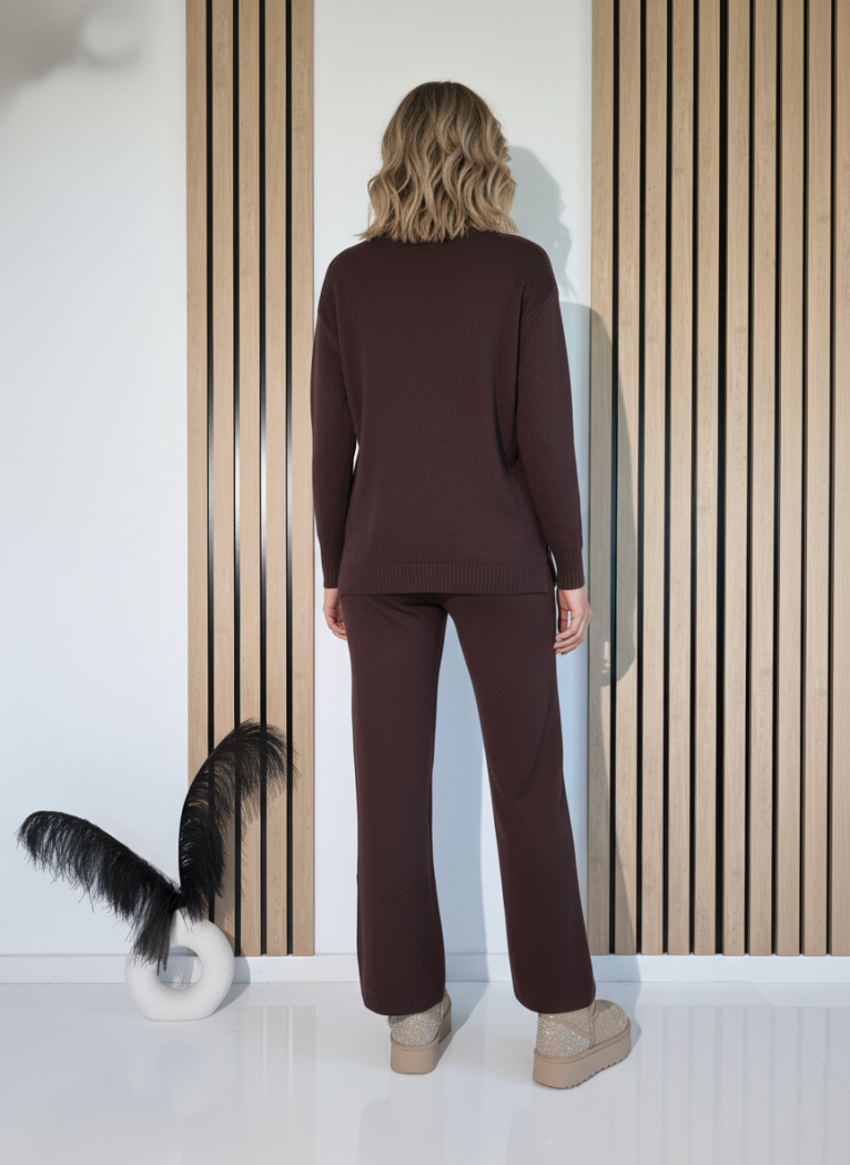 Női együttes barna Page 2 kötött darab #A1258