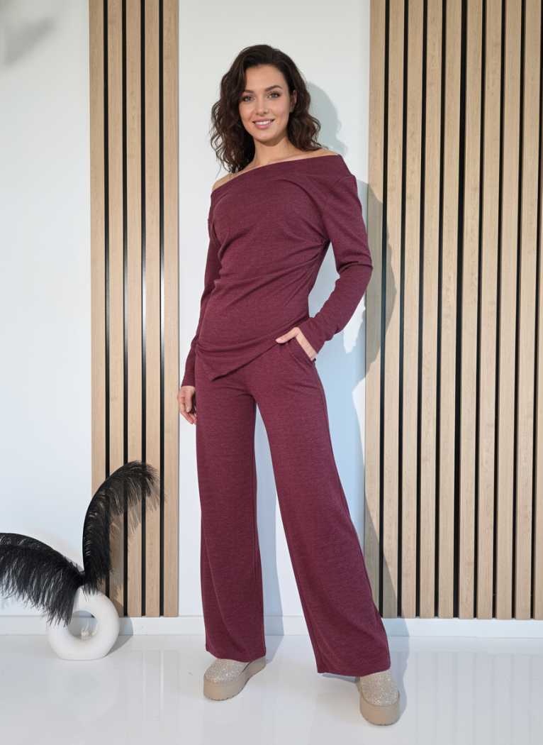 Női együttes bordó Flori 2 piese #A1265