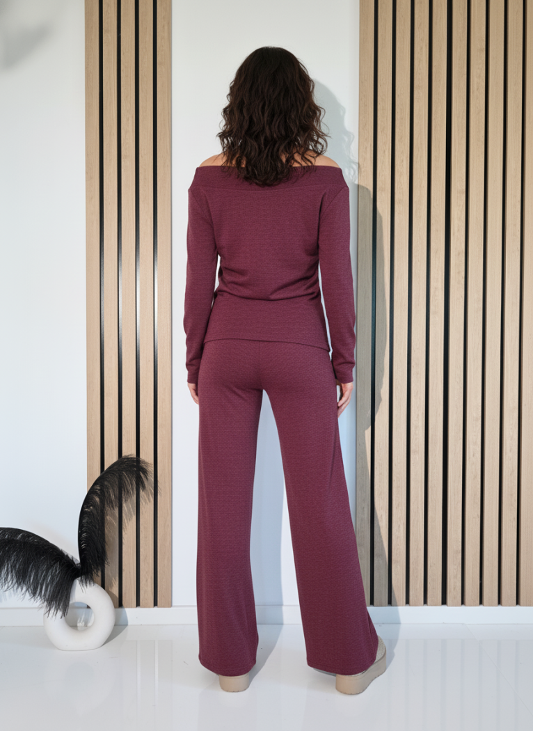 Női együttes bordó Flori 2 piese #A1265