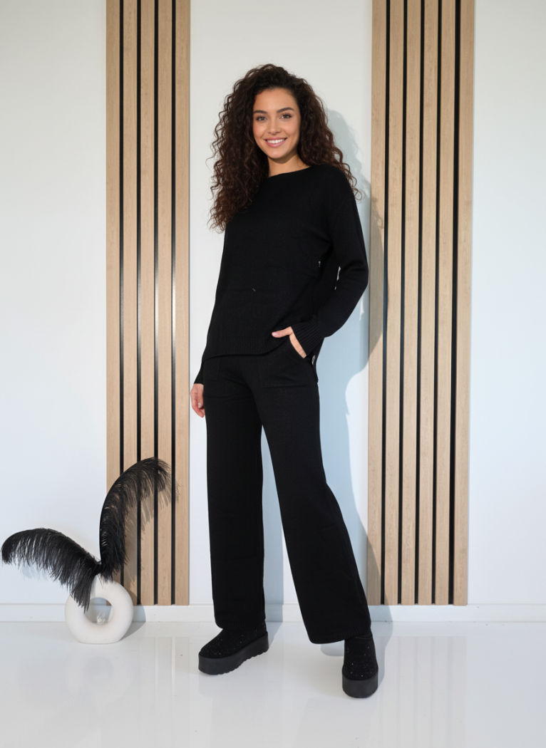 Női együttes fekete Page 2 kötött darab #A1256