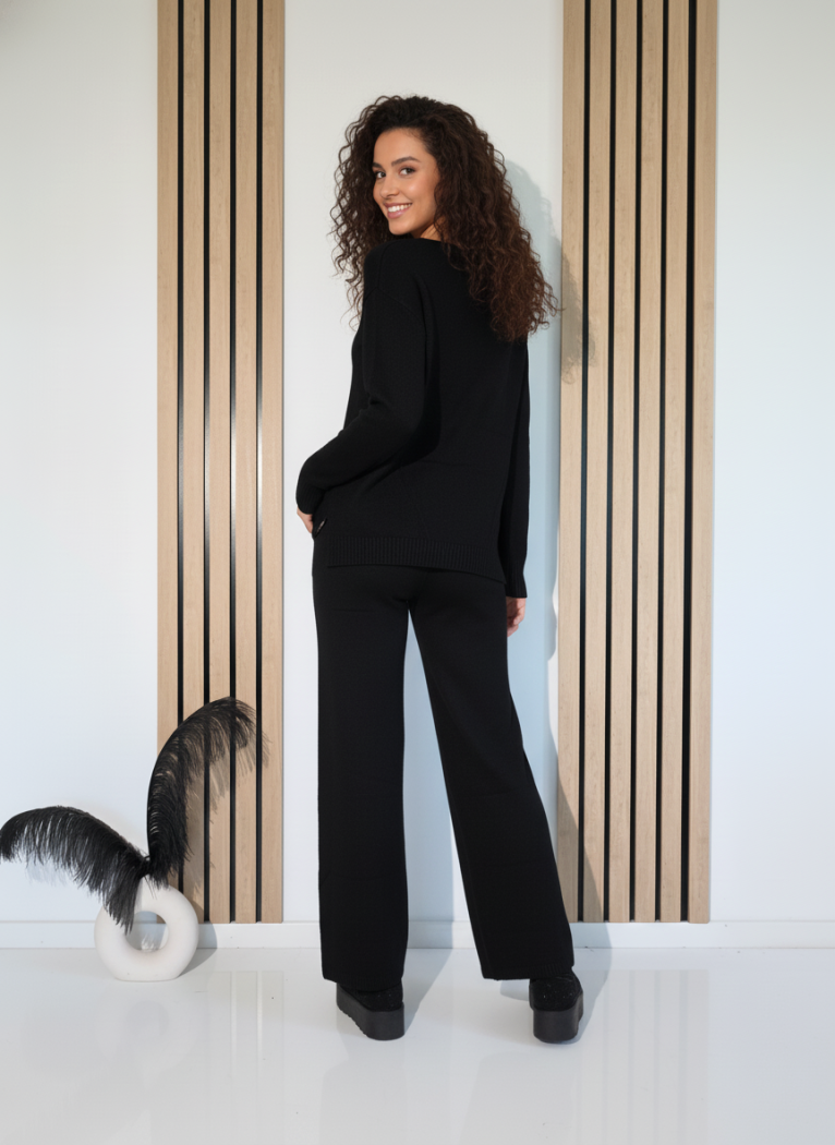 Női együttes fekete Page 2 kötött darab #A1256