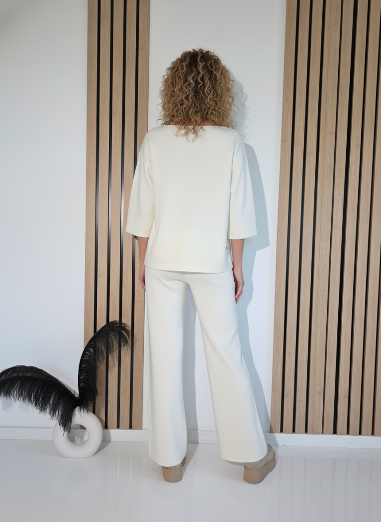 Női együttes fehér Kirra 2 kötött darab #A1254