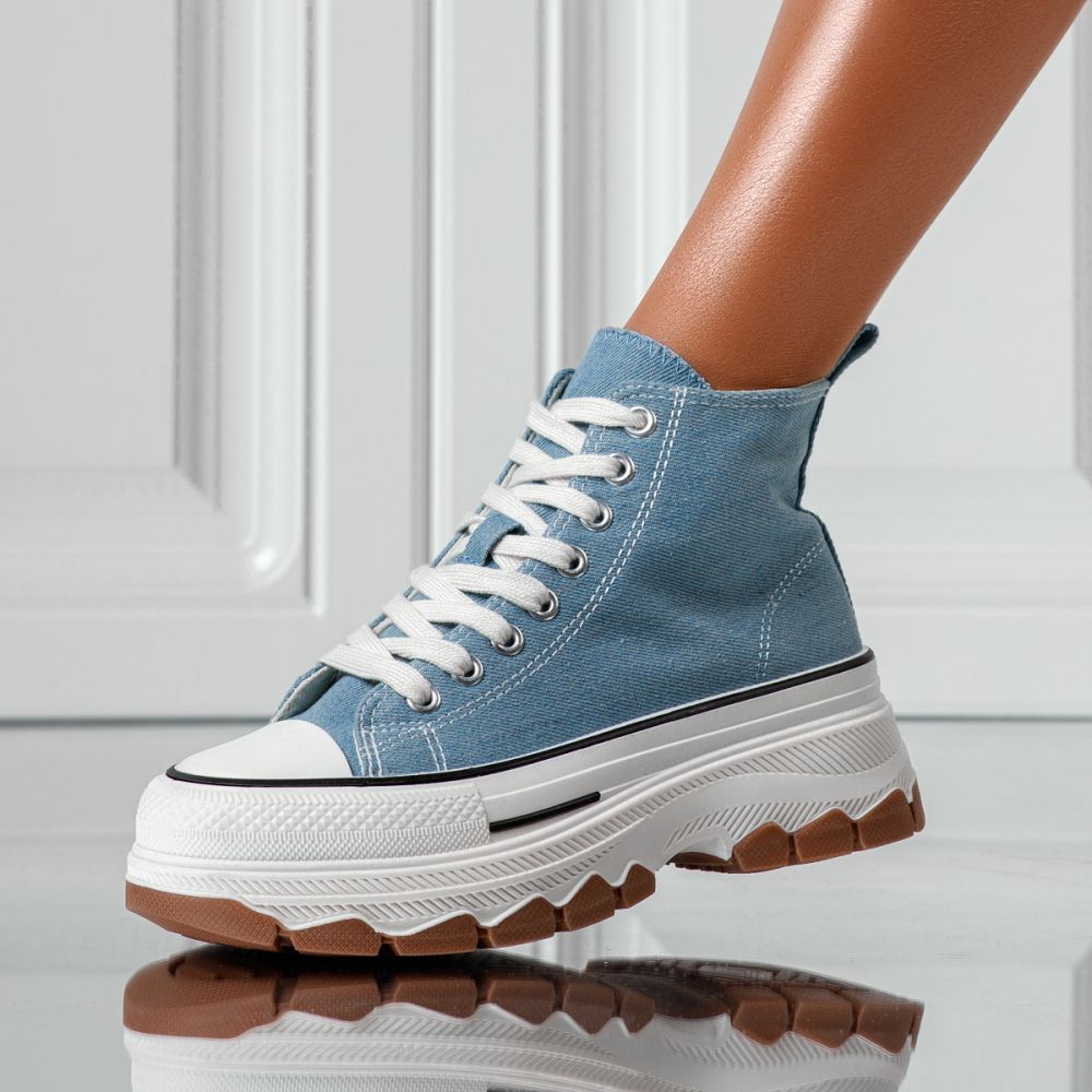 Női kék textil tornacipő Seline #24185