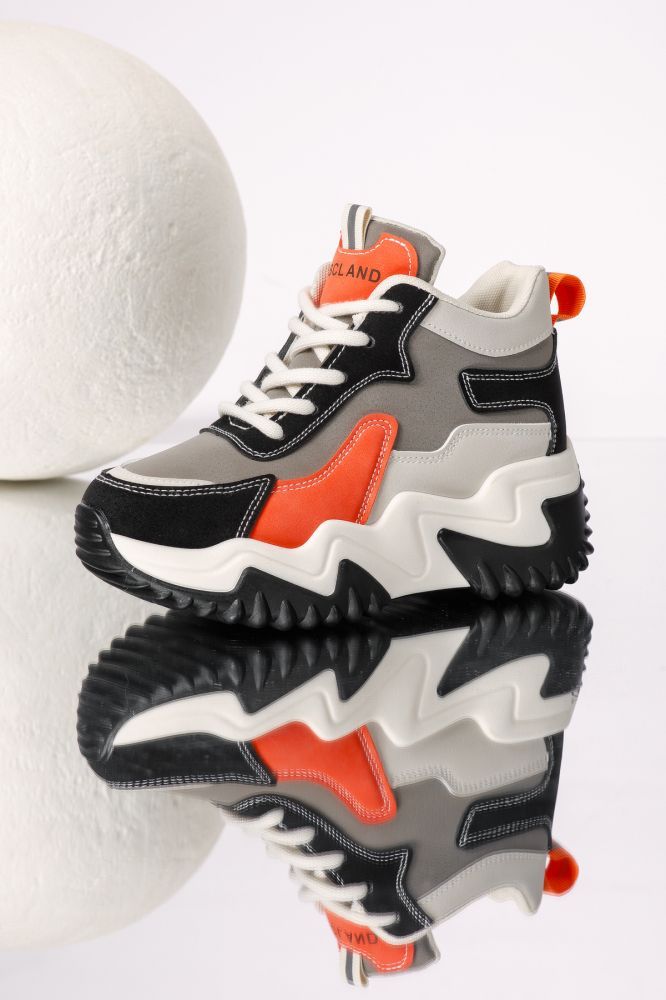 Női szürke sportcipő ekológikus bőrből Maya #24157