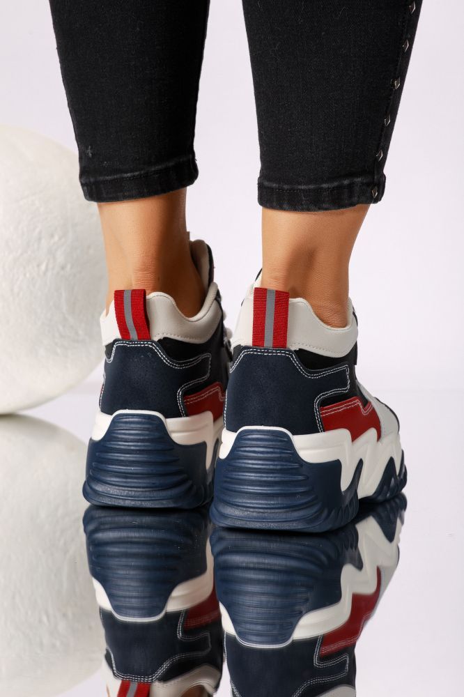 Kék színű női tornacipő ekológikus bőrből Maya #24158