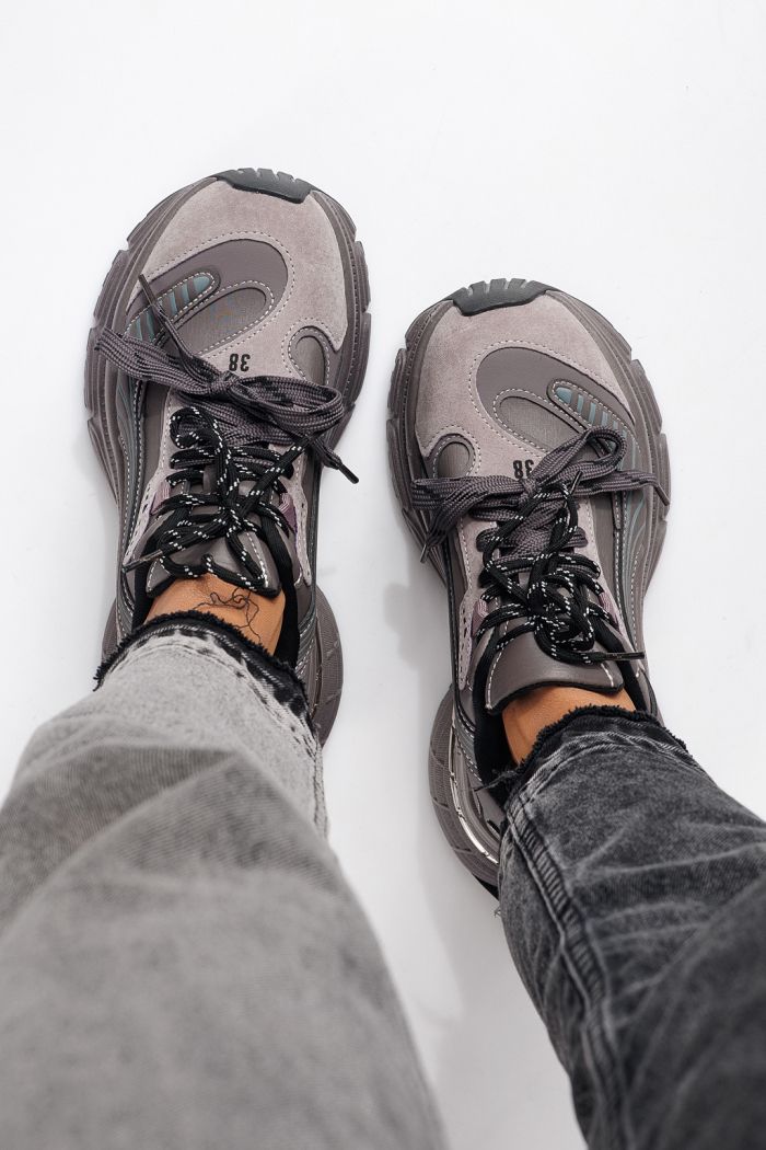 Női sportcipők mályvaszínű öko bőrből készült Denisa #24072