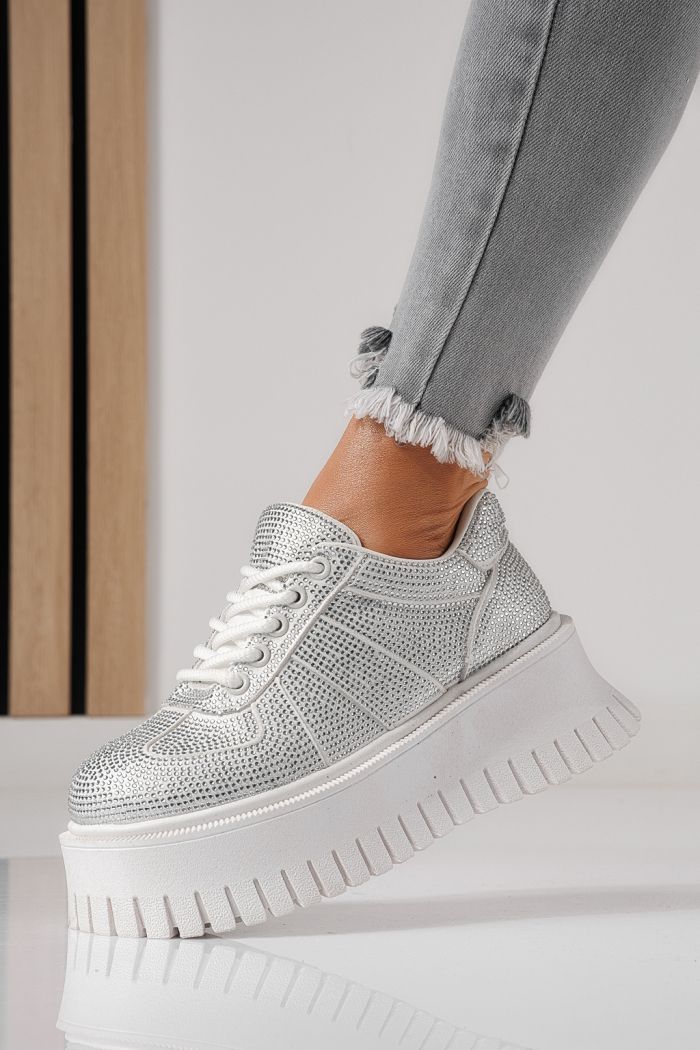 Női sportcipők fehér textil anyagból készült Ellania #24093