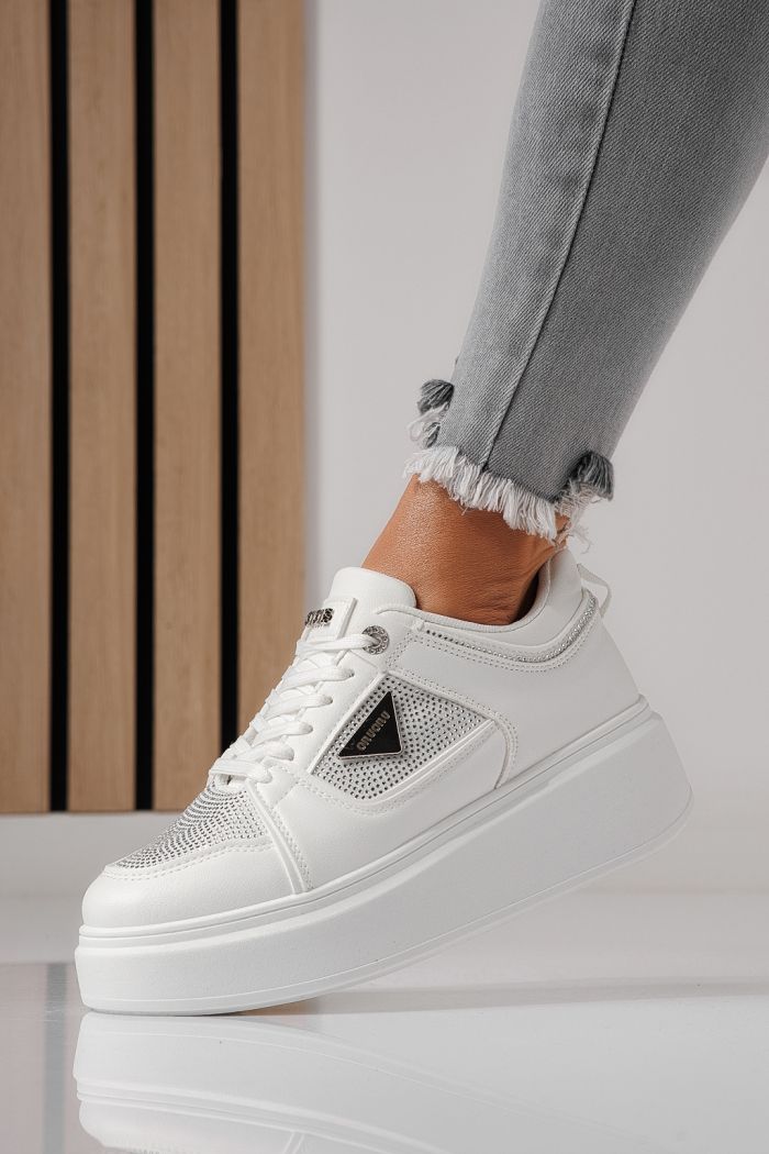 Női sportcipők fehér öko bőrből készült Delia #24079