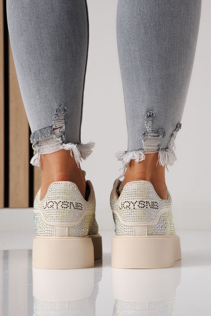 Női sportcipők bézs textil anyagból készült Ellania #24091