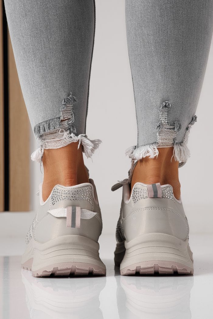 Női sportcipők khaki öko bőrből készült Carolina #24058