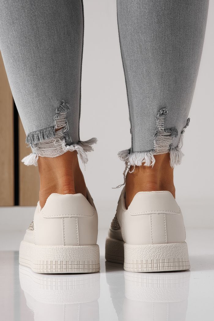 Női sportcipők bézs öko bőrből készült Rania #24175