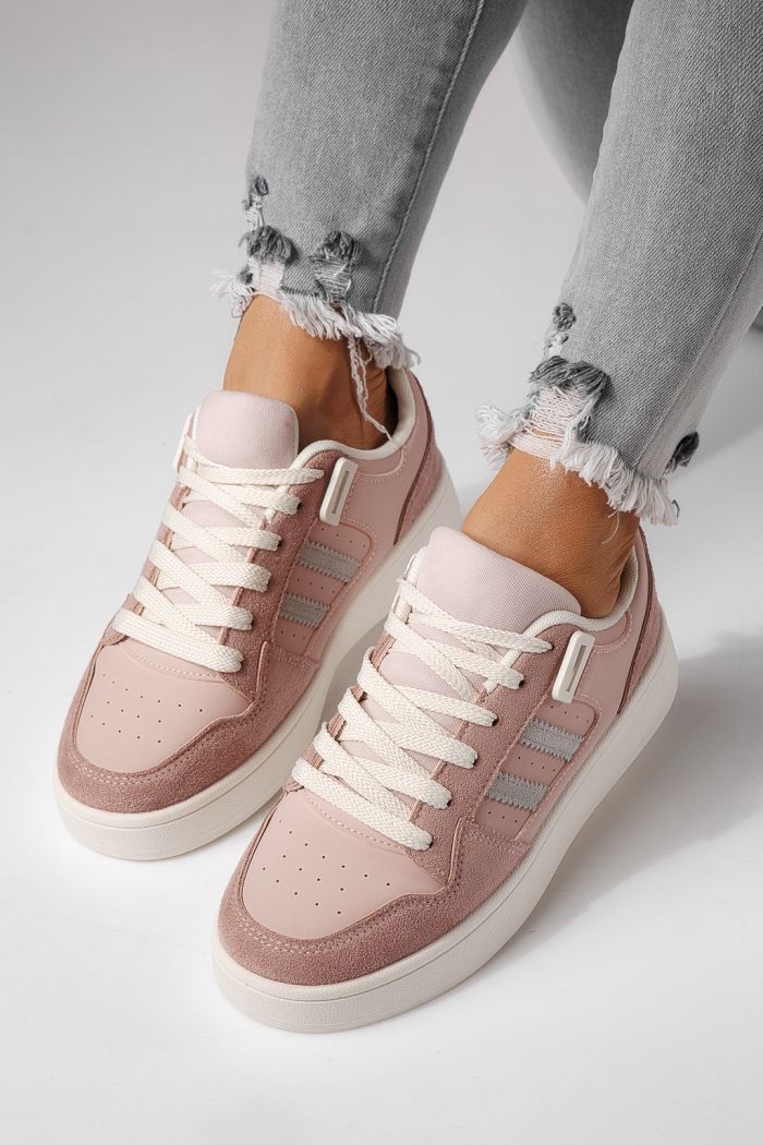 Női sportcipők rózsaszín öko bőrből készült Iris #24189