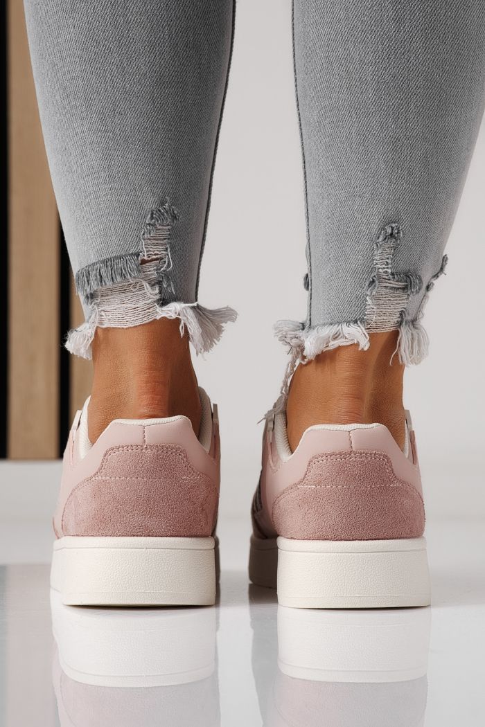 Női sportcipők rózsaszín öko bőrből készült Iris #24189