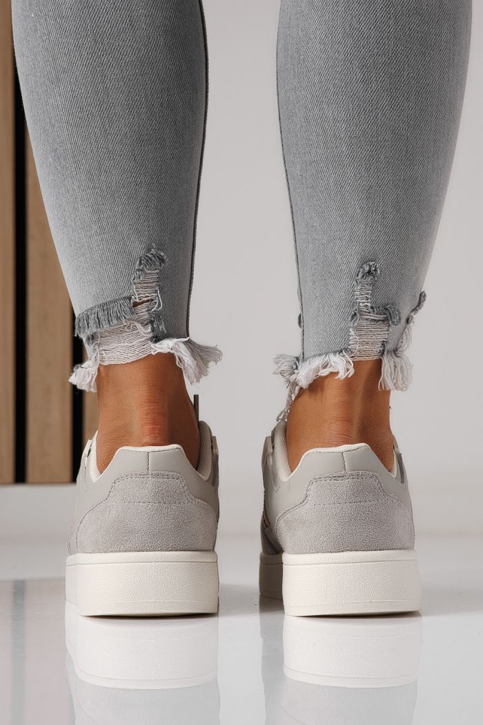 Női sportcipők szürke öko bőrből készült Iris #24195