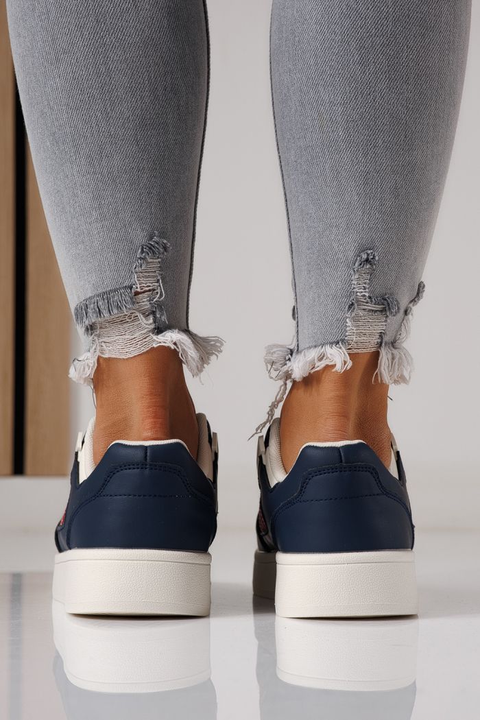 Női sportcipők kék öko bőrből készült Iris #24194