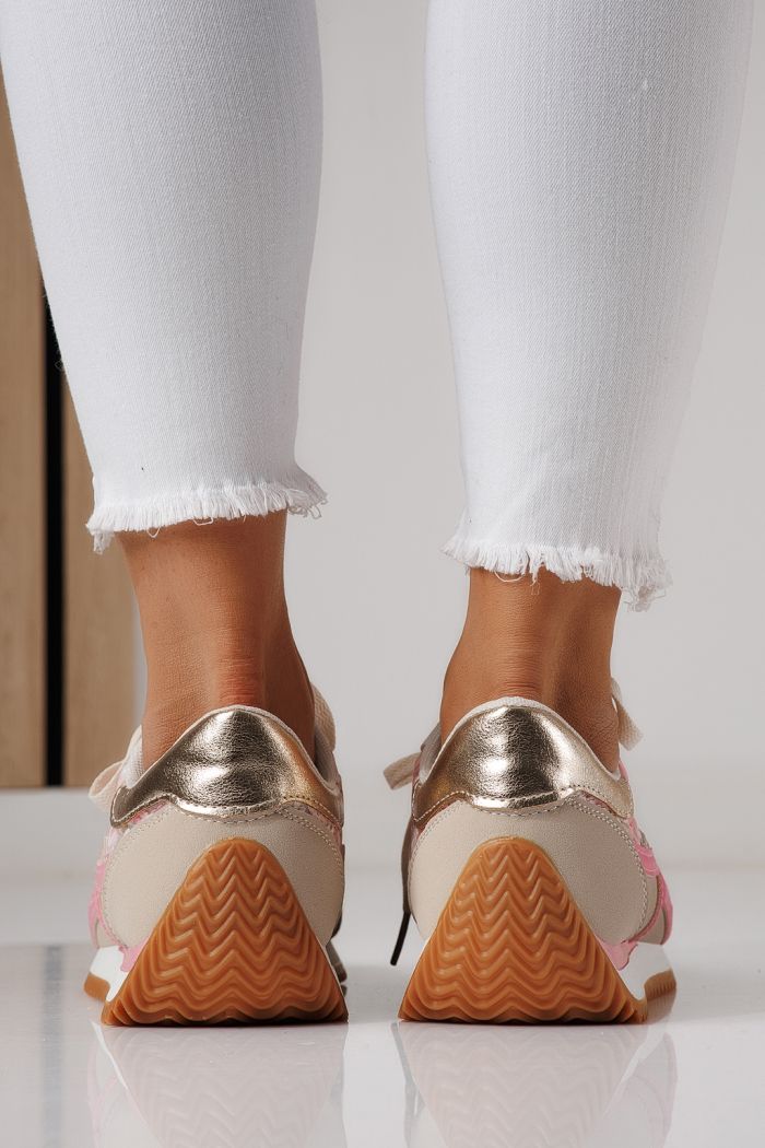 Női sportcipők rózsaszín öko bőrből készült Jesica #24123