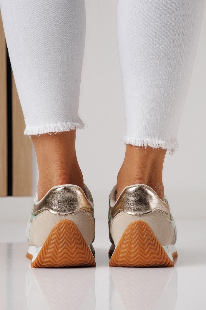 Női sportcipők zöldellő öko bőrből készült Jesica #24126