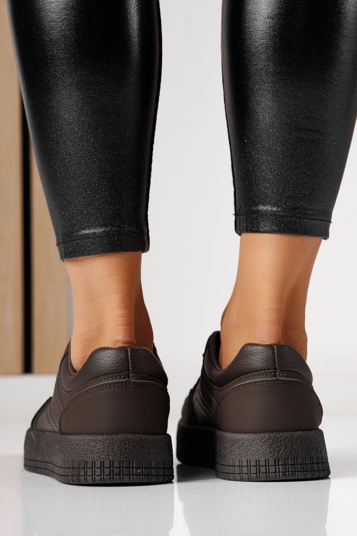 Női sportcipők barna öko bőrből készült Oana #24172