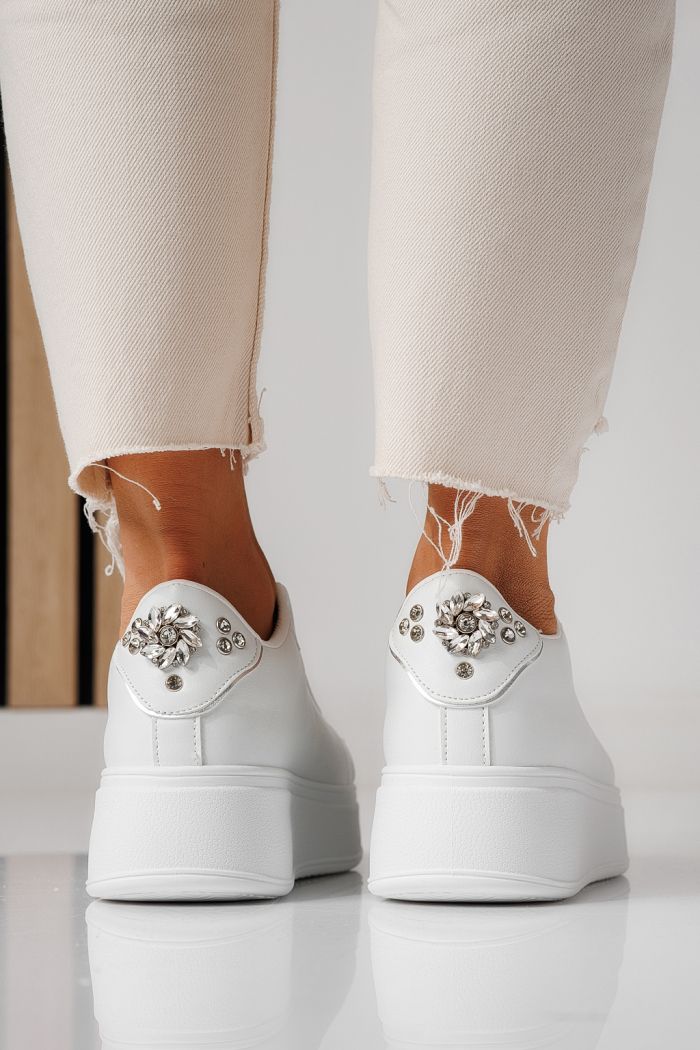 Női sportcipők fehér öko bőrből készült Azaleea #24003