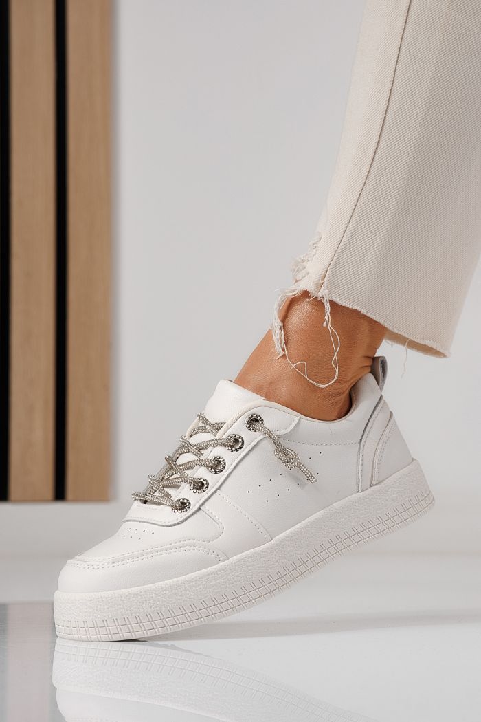 Női sportcipők bézs öko bőrből készült Nicole #24164