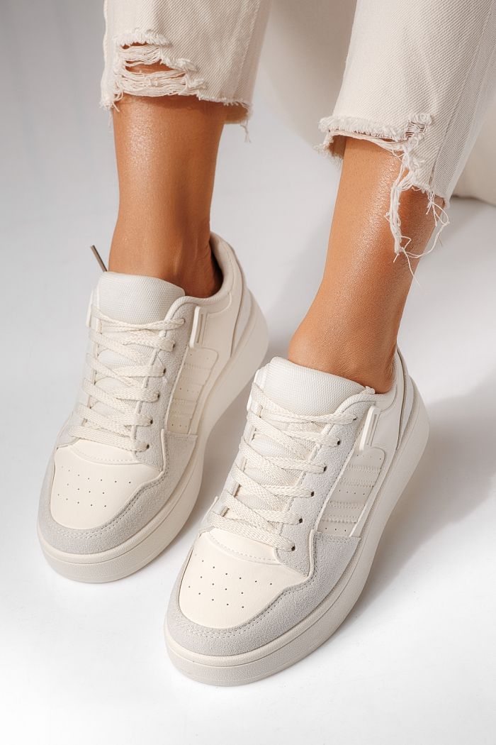 Női sportcipők bézs öko bőrből készült Iris #24188